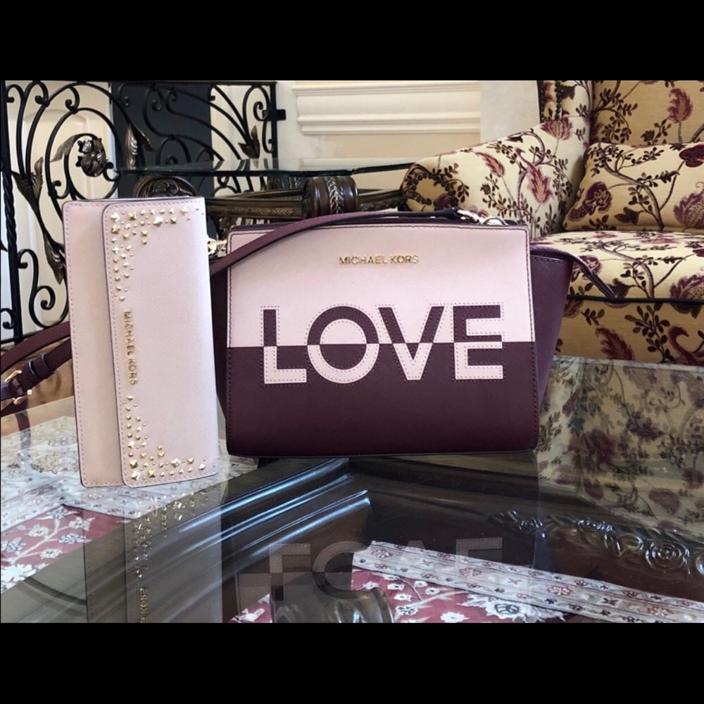 NWT Michael Kors md messenger Selma handbag&wallet